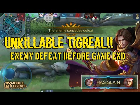 Unkillable Tigreal Enemy Defeat BEFORE GAME END!! ◇◇ Tigreal ◇◇ ML INDONESIA ◇◇