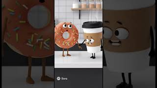 “This Donut Has No Chill 🍩💨” #ai #coffee #donut #funnyaianimation