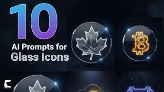 10 AI Prompts for Glass Icons