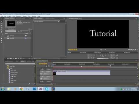 How to make a Basic Intro in Adobe Premiere Pro