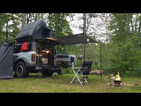 Solo Car Camping with Forest Mountain Views [ Cozy Slow Life in the Woods | Relax, Sleep, ASMR ]