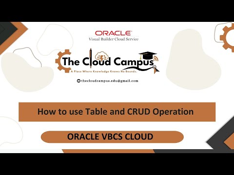 Table and CRUD Operation on BO in VBCS | How to use table in VBCS | VBCS tutorial
