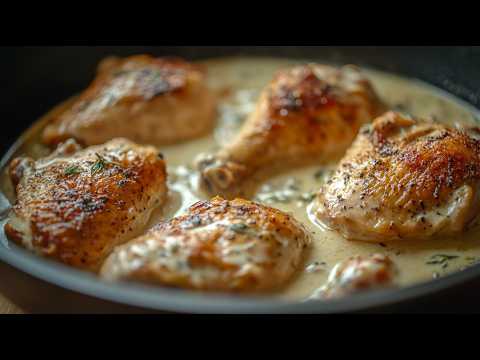 SAVORY CHICKEN THIGHS in Cream Sauce! 🍗✨ Incredibly Simple & Delicious!