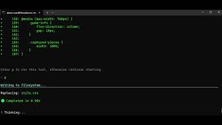 Updating the chess game to use open-source libraries using Amazon Q CLI