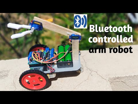 Make  a  Bluetooth controlled Arduino arm robot at  home|| Arduino Project 2020||