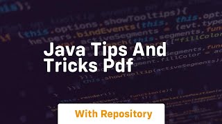 java tips and tricks pdf