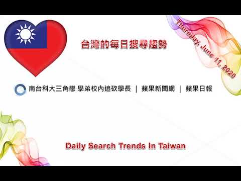 台灣的每日搜尋趨勢 11-06-2020