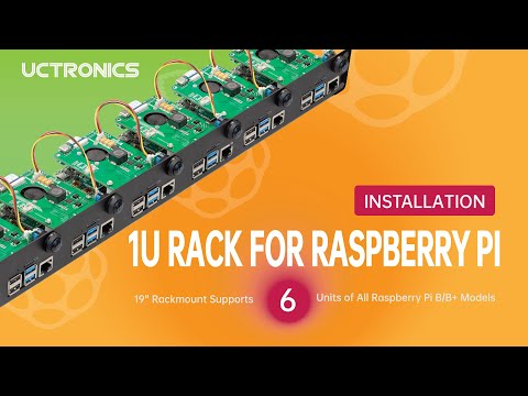 Raspberry Pi Server Rack for 6 Units with PoE