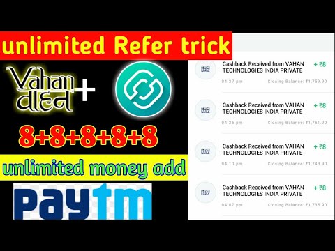 per refer 8₹ unlimited money adder trick best earning app  instant paytm app