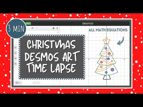 Using Math to Draw a CHRISTMAS TREE | Desmos Art Project | Time Lapse