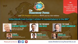 Live Webinar - ‘India-Middle East-Europe Corridor: A counterbalance to the BRI?'