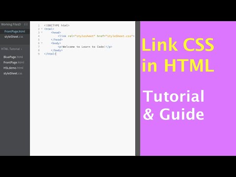 Link External CSS File to HTML Page - Learn to Code Guide! Short and Simple Tutorial 2021!