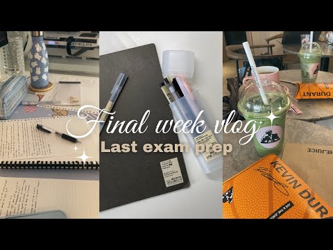 Study vlog 🖇️ : final uni week, taking notes, a lot of matcha, late-night productive sessions 📓🍵