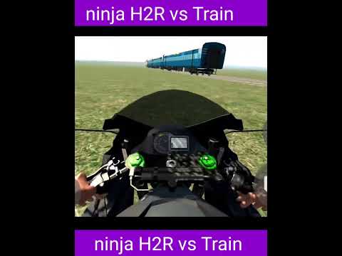Indian bike driving 3d || train vs ninja H2R  #shorts