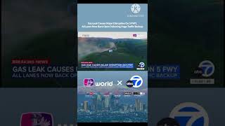 Gas Leak Causes Major Disruption On 5 FWY, All Lanes Now Back Open Following Huge Traffic Backup.