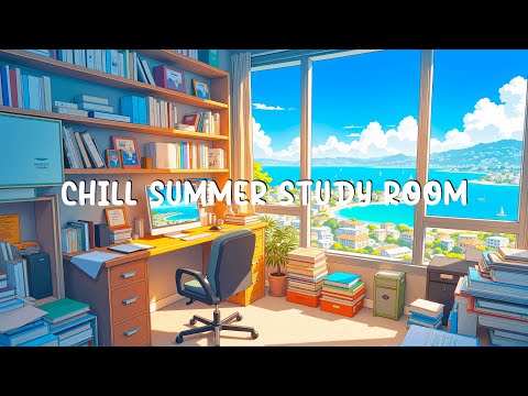 Chill Summer Study Room 📚 Chill Hip Hop Mix ️🎶 Time to Relax, Work, Study with Chill Lofi Beats