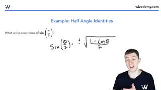 Trig Identity: Using the Half Angle Formula | Grade 12 Math Simplified | Wizeprep