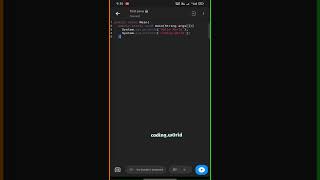 how to write first program in java @coding.w0rld #firstprogram #java #javaprogramming #javatutorial