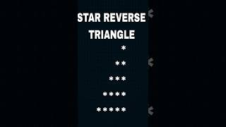 star reverse triangle pattern in c++ #shorts #coding