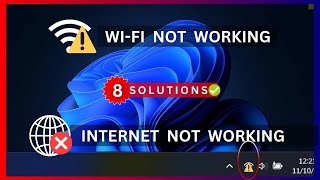 New Fix Wi-Fi / Internet not working | Wi-Fi Missing | WiFi Internet Issue Windows 10 | Windows 11