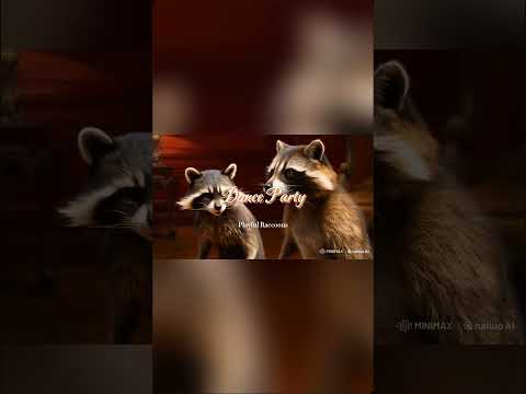 Dance Party Racoon. #playfulraccoons #raccoondance #animalshort #animalentertainment