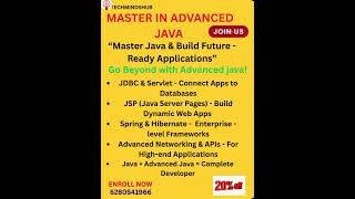 MASTER IN ADVANCED JAVA