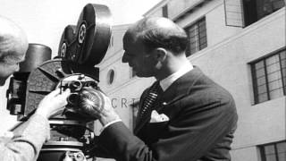President's son, James Roosevelt, gets a job with Samuel Goldwyn Corporation in L...HD Stock Footage