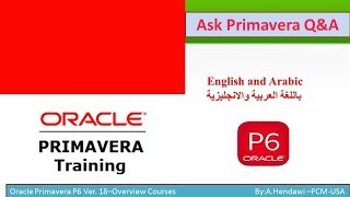 Ask Primavera Q&A- 2:Oracle P6 Training-Activity steps