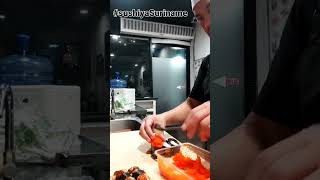 EEL & MASAGO NIGIRI #sushiyaSuriname #shorts  #ofw