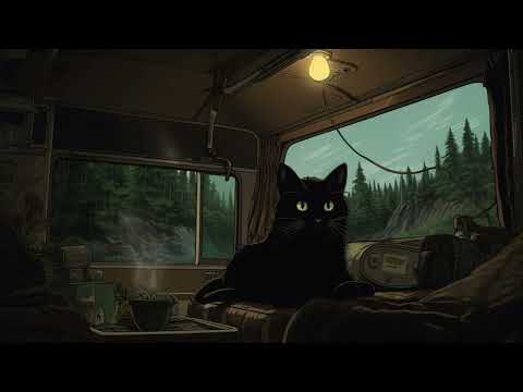 chill in campervan 🌧 chill lofi beats for relax, sleep, works - Autumn rainy season