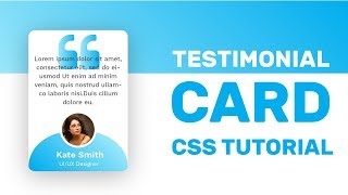CSS Testimonial Card UI Design | CSS Cards UI | CSS Tutorial