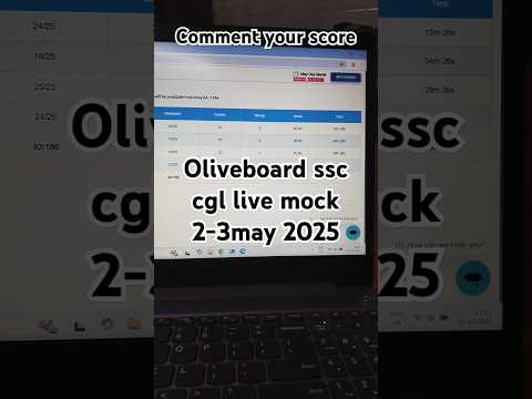 oliveboard ssc cgl live mock 📝🎯3-4 may#ssccgl #ssc  #shorts /#viralshort