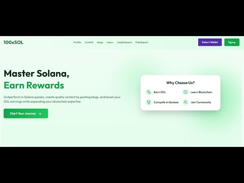 100XSOL an easy way to learn and earn SOL tokens