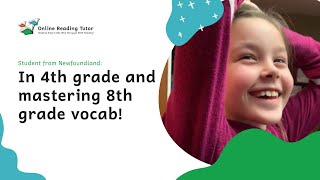 A grade 4 dyslexic after mastering grade 8 vocabulary visual match decoding.