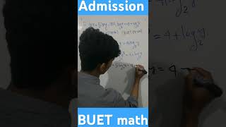 What are the values of x and y for the given equations: lnx = 5lny and log₂x = 4 + log₂y? BUET 23-24