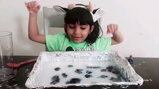 Easy Science experiment for Kids with DIY Frozen Baking Soda and Vinegar with Aara kids TV
