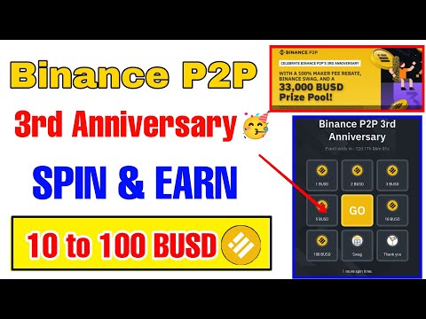 Binance P2P Turning 3! 🔥 WIN 33,000$ Busd & Binance Swag Gift 🎁