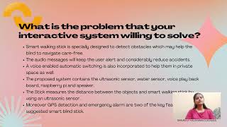 CMT3253 HUMAN COMPUTER INTERACTION MM2 - Walking stick/cane for blind people (Video Presentation)