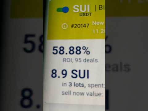 SUI automated algo trading bot, 58.8% in 18 days, completely passive...