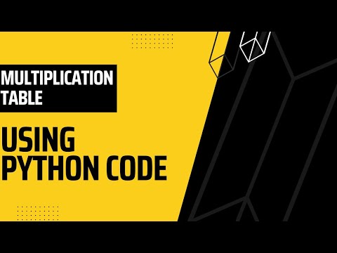 python program to display the multiplication table