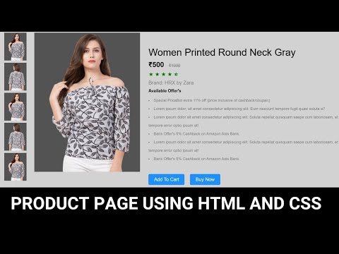 Product Page Using HTML and CSS|Product Page HTML CSS|Product Details Page Design Using HTML and CSS