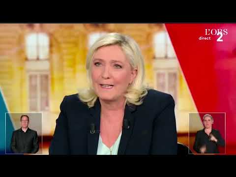 Macron-Le Pen debate on Le Pen's ties to Putin
