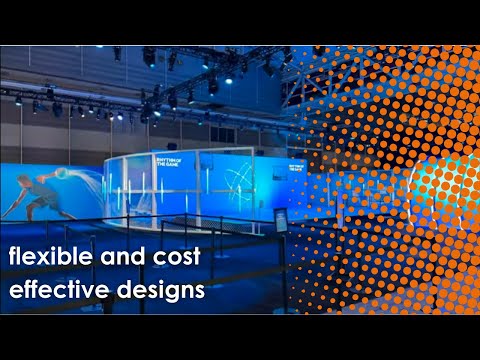 Flexible and cost effective booth designs using modular systems