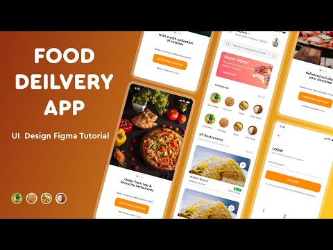 Food App Design in Figma | Delivery Mobile App UI Design Tutorial ||