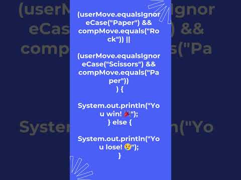 "Rock Paper Scissors in Java!✊️🖐✌️/Java Mini Game for beginners!" #coding #codinggames