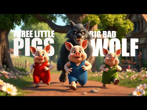 3-Little PIGS & Big Bad WOLF (Full Story) - Pixar 3D Animation | Fairy Tales