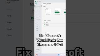 How to Fix Microsoft Visual Basic Run time error 1004