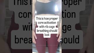 Proper rib cage breathing + core activation 👏 Breathe better, move smarter! #CoreActivation #Pilates