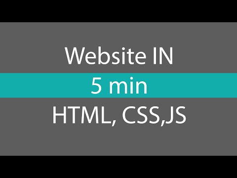 Create Website in 5 min [HTML, CSS, JS, BS]