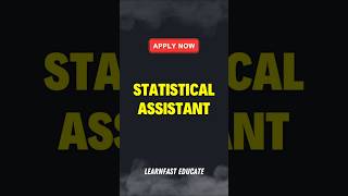 Statistical Assistant Grade 2 #statistics #statisticalassistant #learnfast